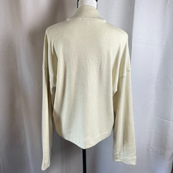 Madewell 1/4 Zip Mock Neck Womens Ivory XL Sweater Classic Chic Comfort in EUC - Picture 8 of 9